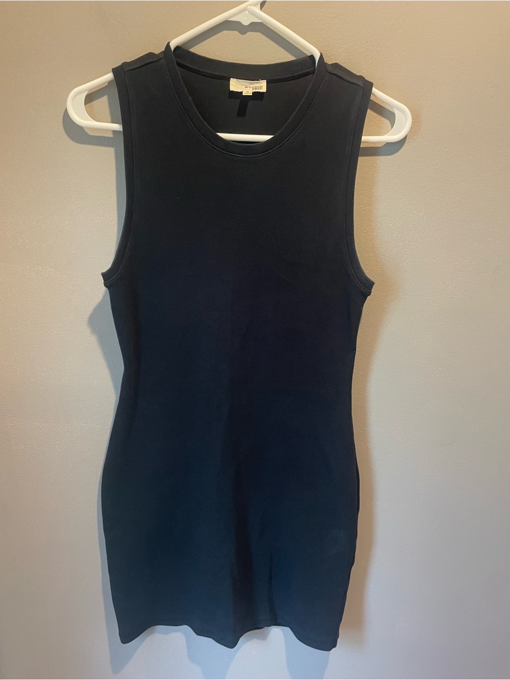 Wilfred Black Ribbed Crewneck Tank Dress